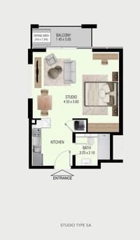 Apartment for Sale in Yiti | OMR 78,000 | REF 797IC thumbnail 4