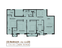 3-Bed Apartment for Sale in Al Mawaleh North | OMR 30,444 | REF 134YB thumbnail 3
