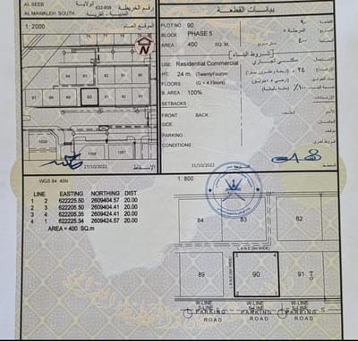 400m² Land for Rent in Al Mawaleh South | OMR 270/mo | REF 170SB